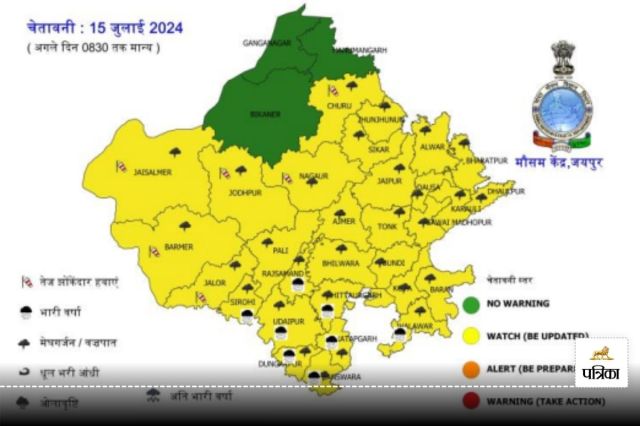 Rajasthan Rain Alert