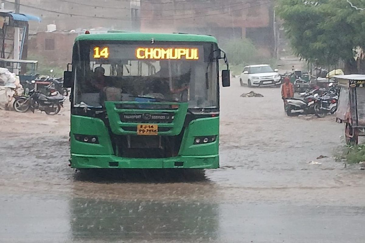 मौसम : बस्सी में 35 तो जमवारामगढ़ में 61 एमएम बरसात