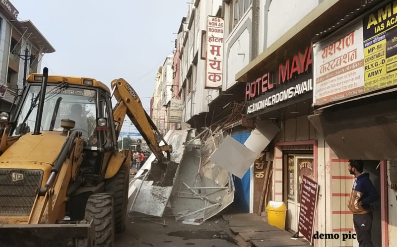 Indore Encroachment campaign in Nyay Nagar Shriram Builder Indore :