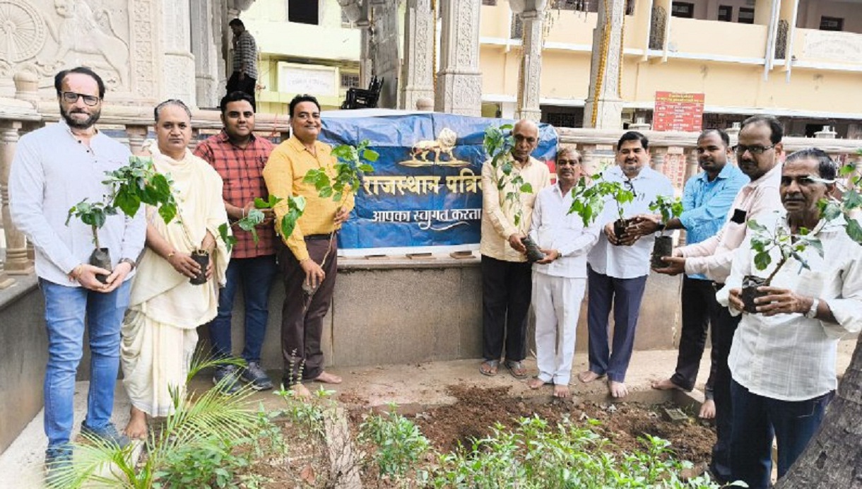 जैन मंदिर परिसर में सौ पौधे लगाएगा राजस्थान जैन श्वेताम्बर मूर्तिपूजक समाज गदग