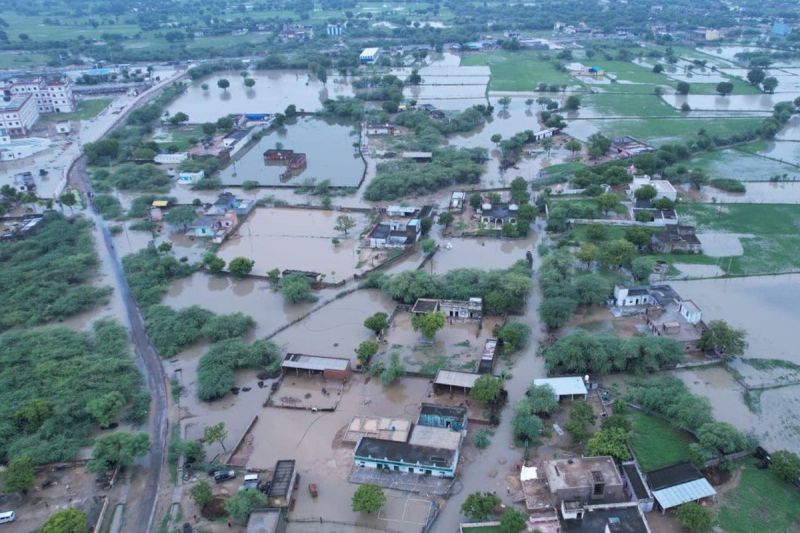 heavy rain in dausa rajasthan