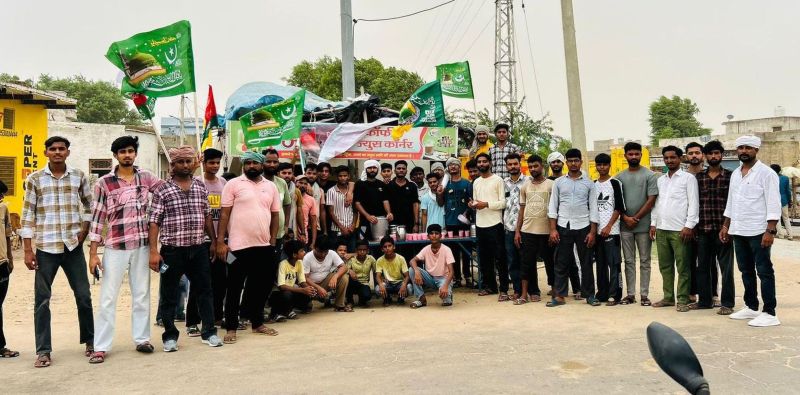 Water service was done by installing Chhabeel in the memory of Martyr Karbala at various places in Hanumangarh district