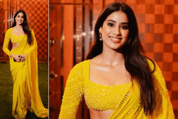 jahnvi kapoor in anant ambani Radhika Merchant haldi