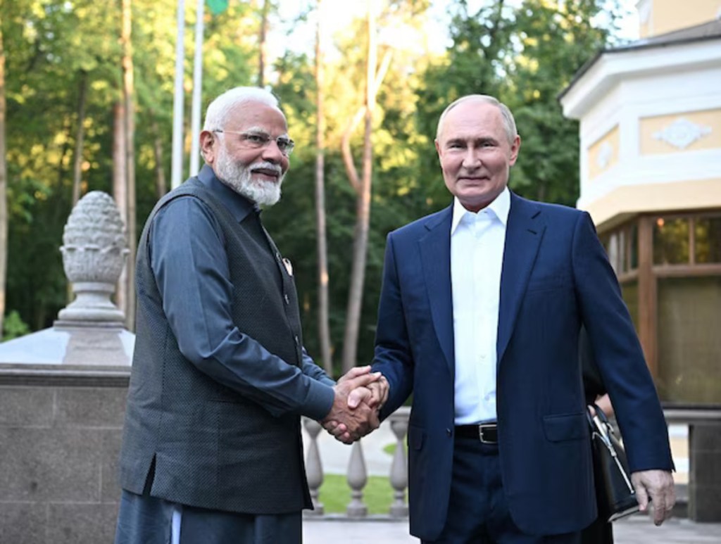 Indian PM Narendra Modi and Russian President Vladimir Putin