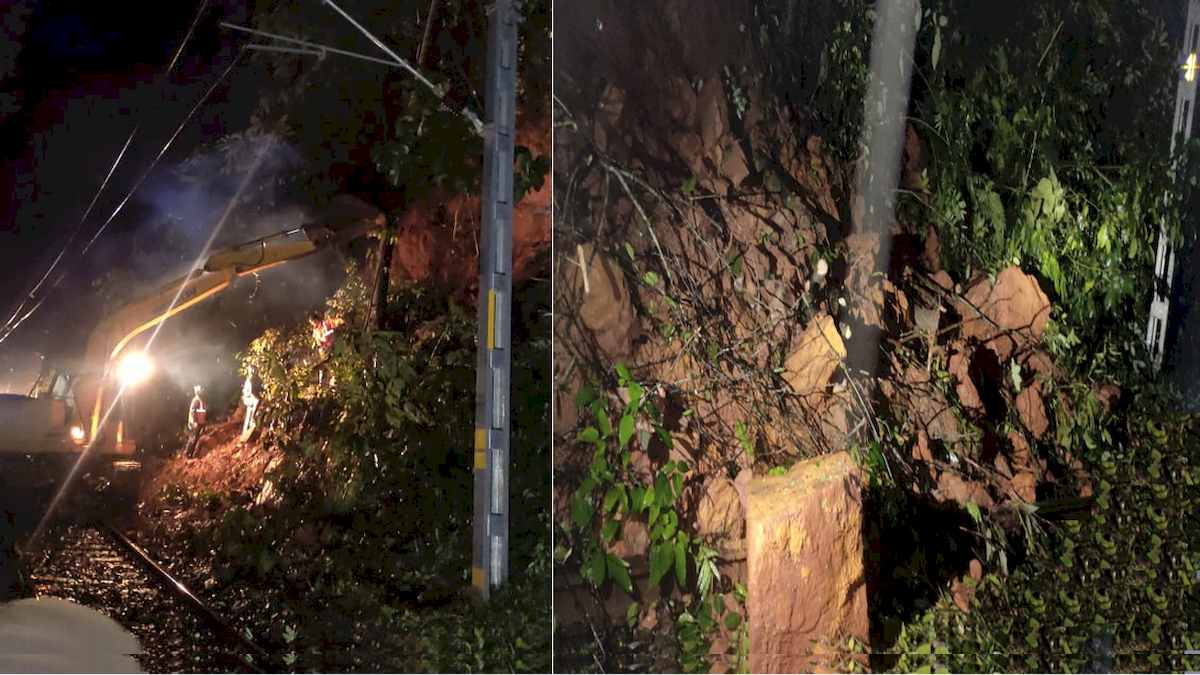 रेलवे ट्रैक पर भूस्खलन, पेड़ गिरने से छह घंटे बाधित रहा रेल यातायात,
कर्नाटक-गोवा सीमा पर घटना