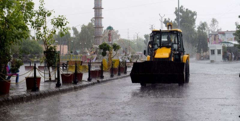 Rain in barmer city