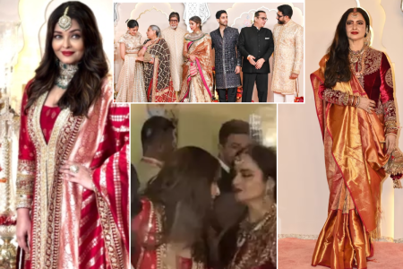 rekha at Anant Radhika Wedding