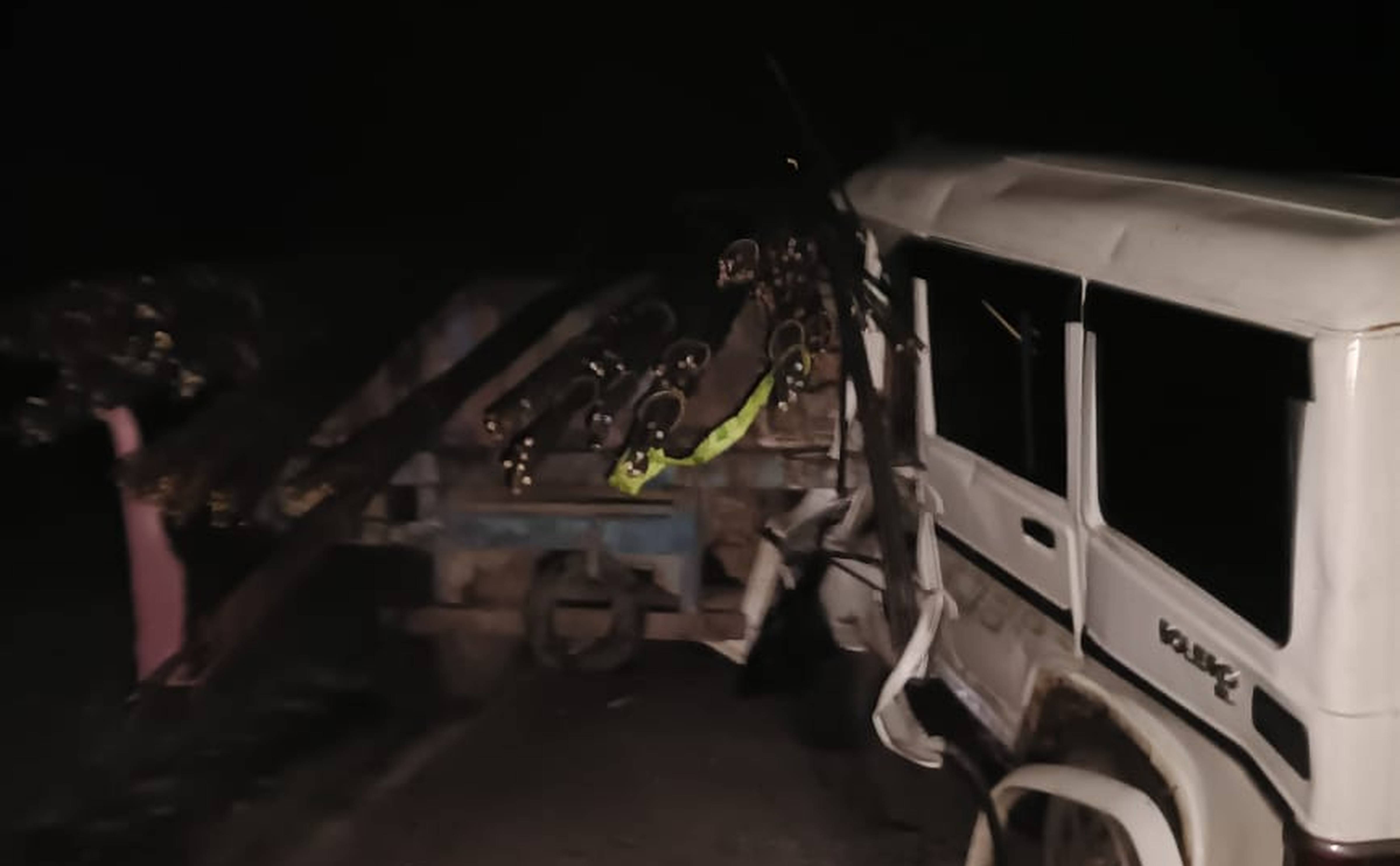 देर रात हुए एक दर्दनाक सडक़ हादसे में एसआई की मौत, सलिए से भरी ट्रैक्टर-ट्रॉली में घुसी जीप से हुआ हादसा