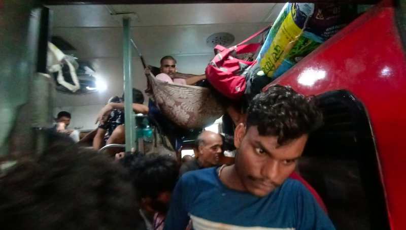 Due to Rakshabandhan, trains are already full, there is no space to step in trains.