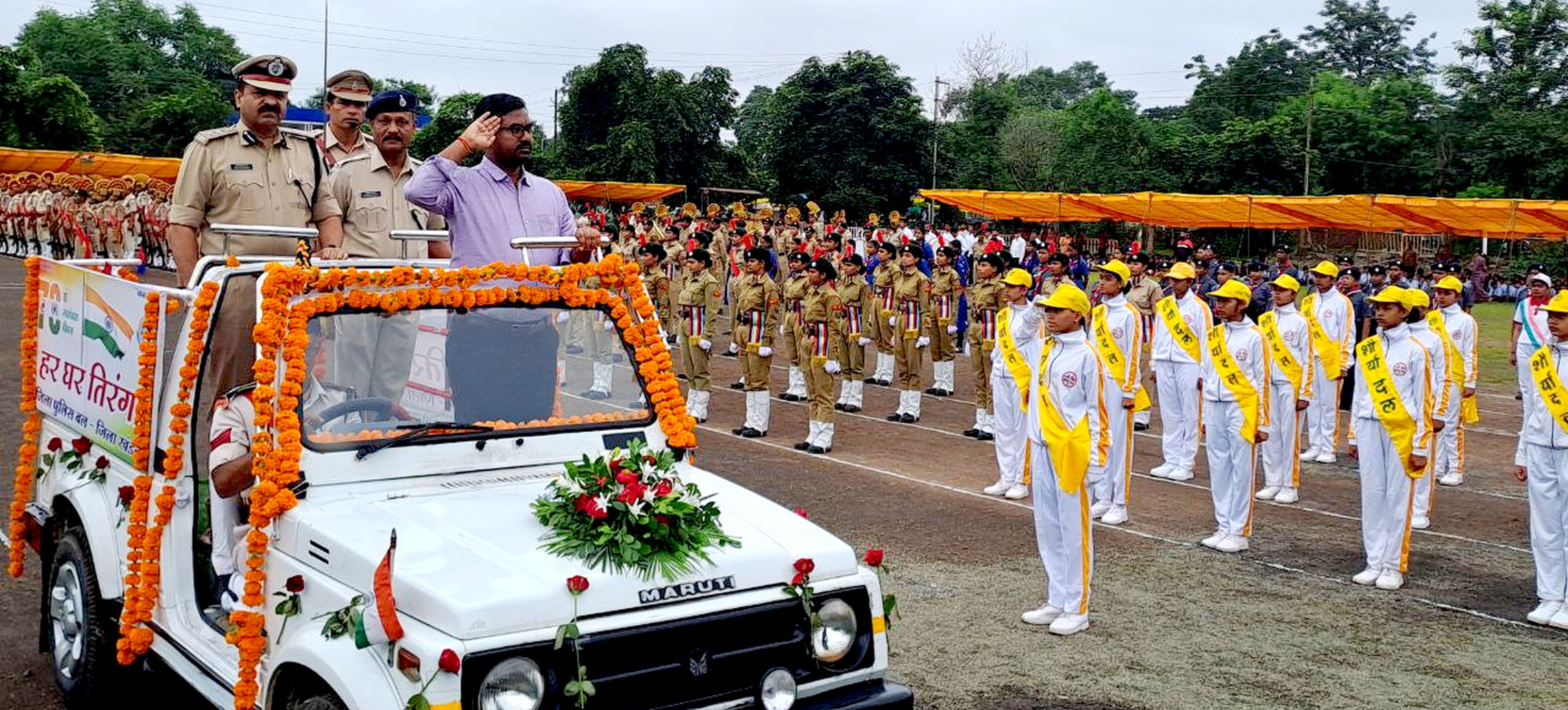 कलेक्टर ने ली परेड की सलामी, प्रभारी मंत्री लोधी फहराएंगे राष्ट्रीय ध्वज