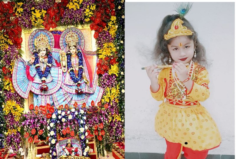 रुद्राक्ष मंदिर, श्रीकृष्ण रूप में योगांश निगम