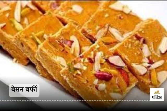 Pure, delicious and homemade besan barfi made with desi ghee