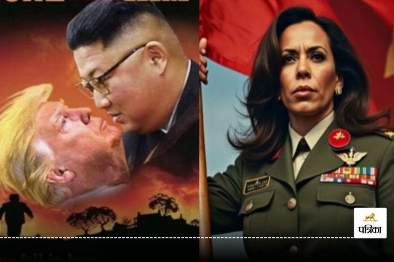 Donald Trump as Kim Jong Lover and Kamala Harris as Comrade