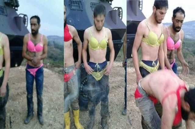 Fact Check of Viral Photo of men allegedly called Terrorist wear Ladies Undergarments 