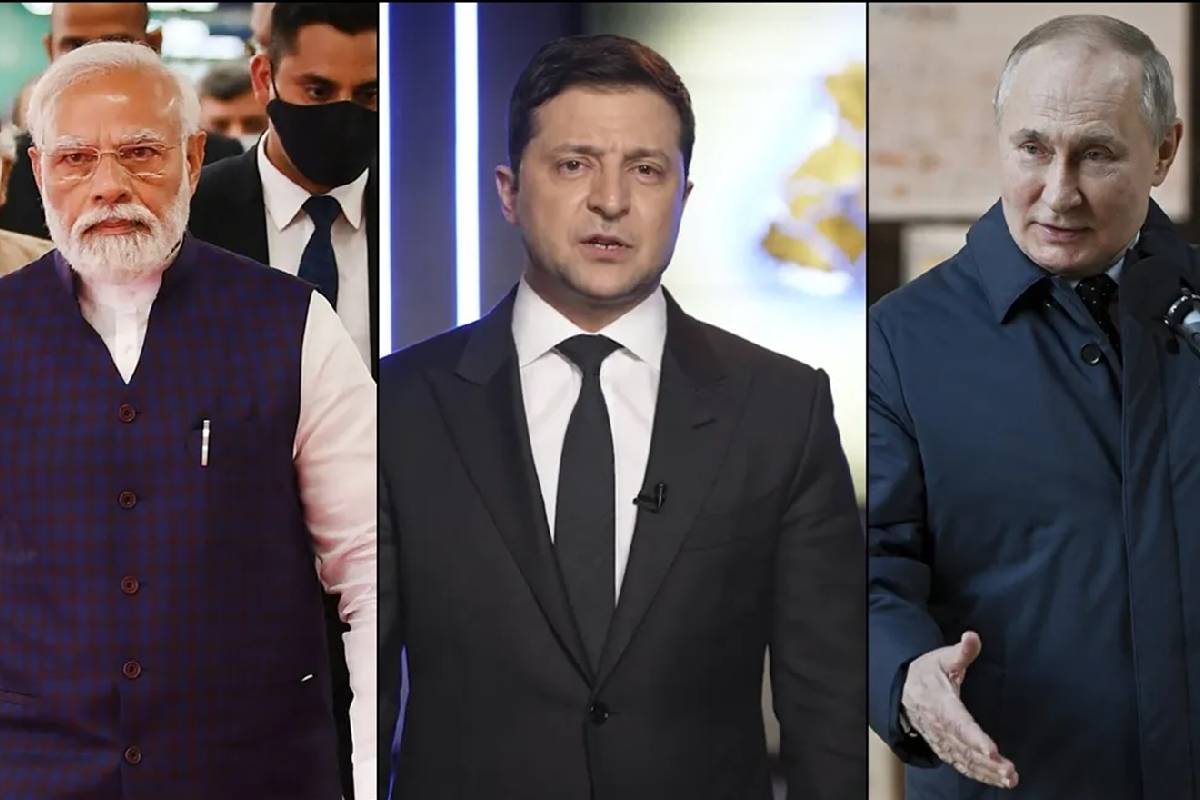 Modi Zelensky and Putin