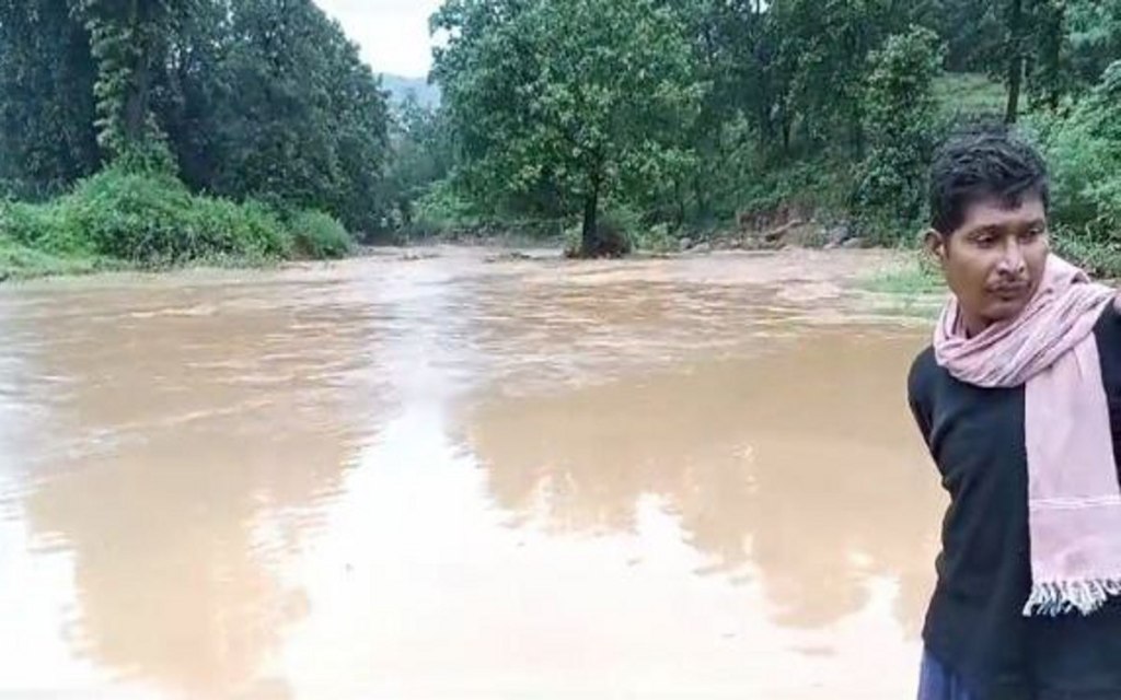 Flood in river