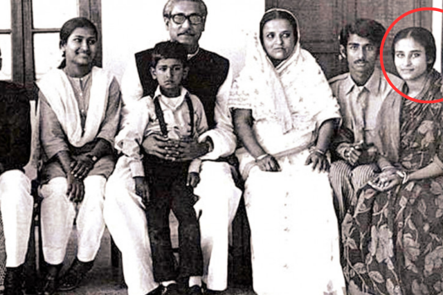 Sheikh Hasina and father Bangabandhu Sheikh Mujibur Rahman With Family