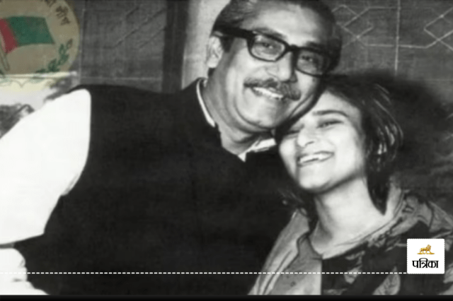 Sheikh Hasina and father Bangabandhu Sheikh Mujibur Rahman