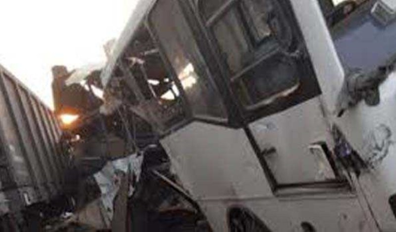 Bus and train collide in South Africa