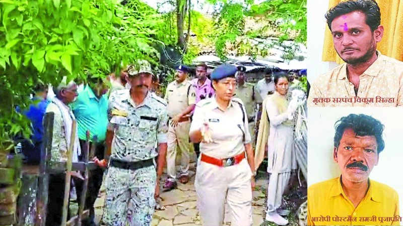 डौंडीलोहारा ब्लॉक के संजारी चौकी के ग्राम खेरथाबाजार में पोस्टमैन दोस्त ने ही सरपंच विक्रम सिन्हा (40) की गला रेत कर और शरीर पर 7 से 8 बार चाकू गोद कर हत्या कर दी। पुलिस के अनुसार हत्या का कारण सरपंच का अपने दोस्त की पत्नी पर बुरी नीयत डालना और अपशब्द बोलना है।