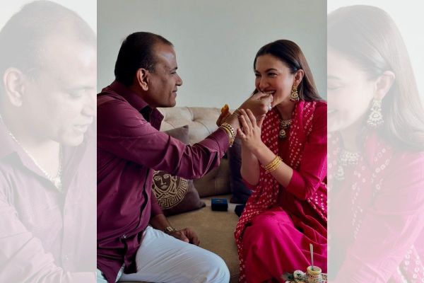Gauahar Khan celebrating raksha bandhan