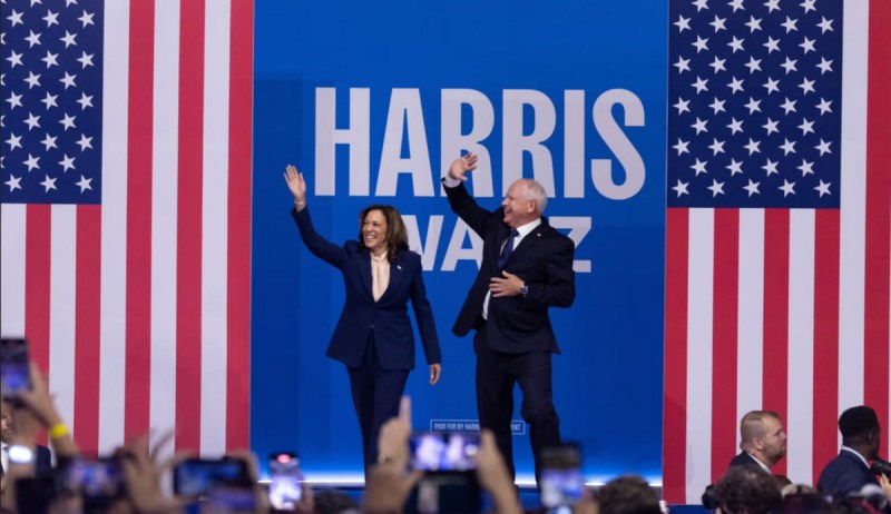 Kamala Harris and Tim Walz