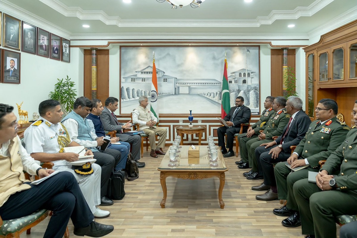 S. Jaishankar in a meeting in Maldives