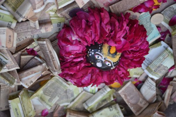 Shaligram was enshrined in a 51 kg stone pond and floated in the artificial pond, Thakurji's rewadis were taken out.