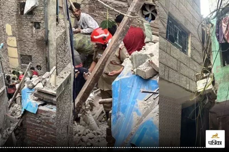 A house collapsed in Karol Bagh Delhi