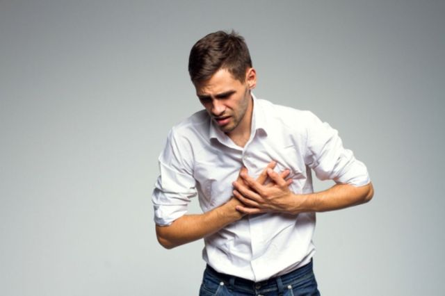 Recurrent chest pain during attacks