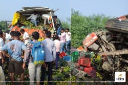 महाराष्ट्र में बस और ट्रक के बीच भीषण टक्कर, 5 लोगों की मौके पर मौत, 14 घायल - image