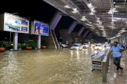 Rajasthan Monsoon: जयपुर में मूसलाधार बारिश, एयरपोर्ट के पोर्च पर पानी भरा;
राजधानी में 13 सितंबर तक भारी बारिश का अलर्ट - image