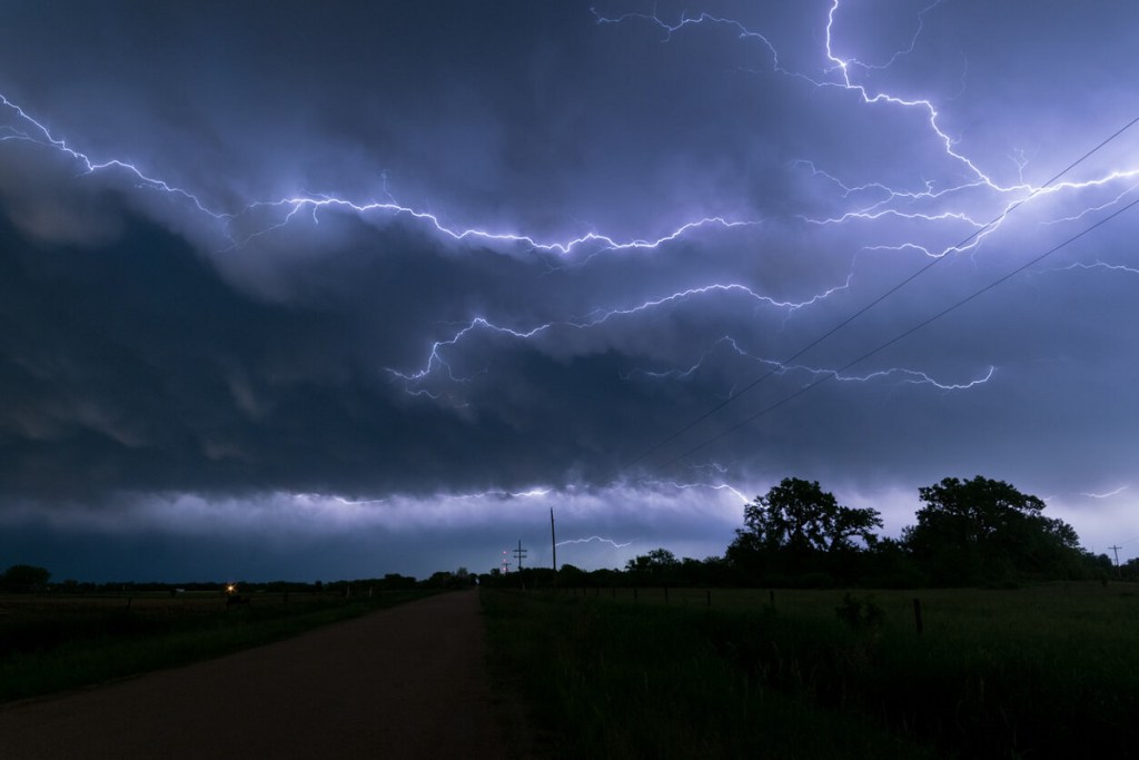 CG sky lightning