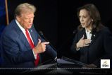 Donald Trump and Kamala Harris