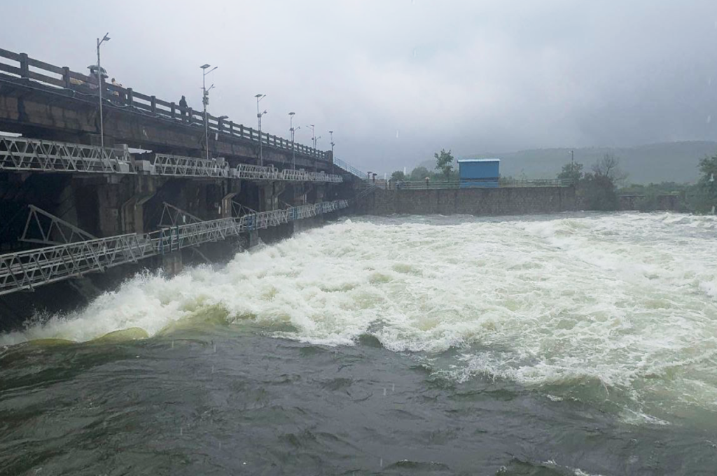 Tighra Dam Gate Opened