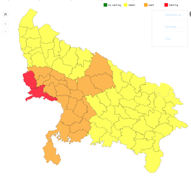 imd alert in up