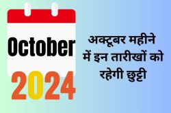 October Holidays: अक्टूबर माह में खूब मिलेगी छुट्टियां, स्कूल-कॉलेज, बैंक,
सरकारी दफ्तर इतने दिन रहेंगे बंद - image