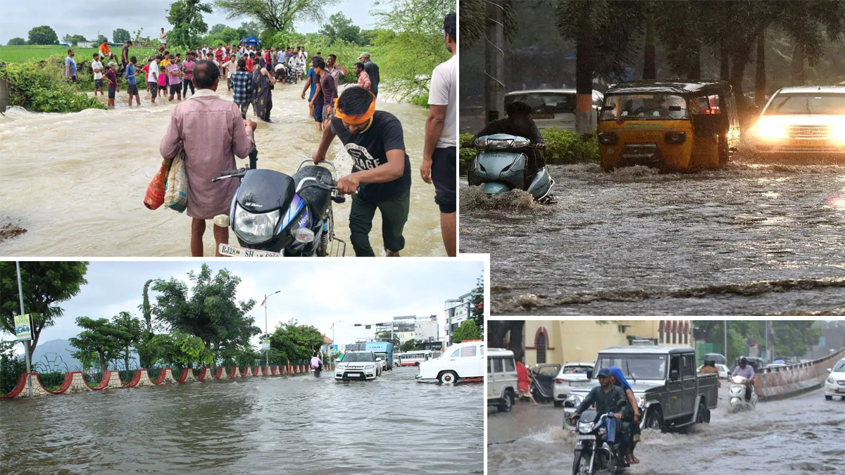 Rajasthan Monsoon : राजस्थान में मूसलधार बारिश का दौर जारी: 9 जिलों में भारी
बारिश की चेतावनी, 15 सितंबर के बाद धीमा होगा मानसून