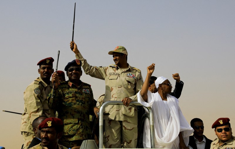 RSF fighters in Sudan