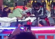 वीडियो में एक युवक झूला झूलते समय चक्कर खाकर अचेत होता नजर आ रहा है। 20 सेकंड के इस वीडियो में आसपास के लोग उसे ले जाते नजर आ रहे हैं।