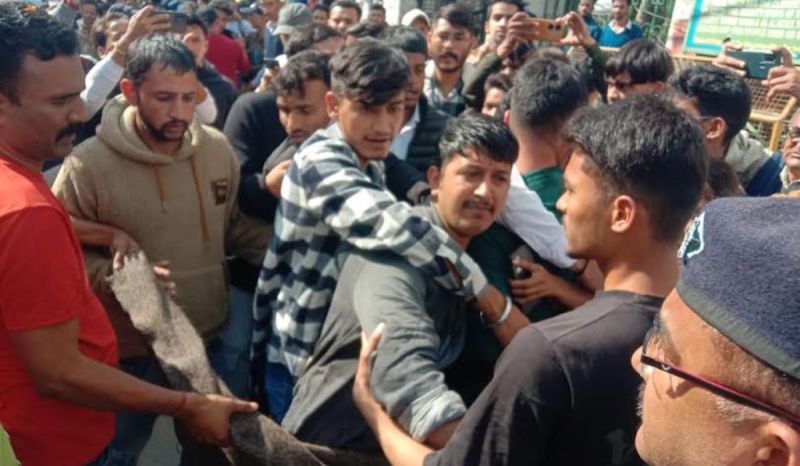 A student poured petrol on himself and set himself on fire demanding student union elections