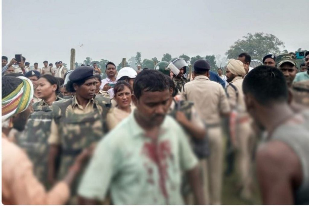 Clash between police and villagers