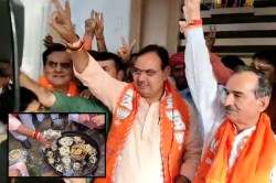 Haryana Election Result: BJP की हैट्रिक के बाद जयपुर में अनूठा जश्न, CM भजनलाल
ने बनाई ‘जलेबी’ - image