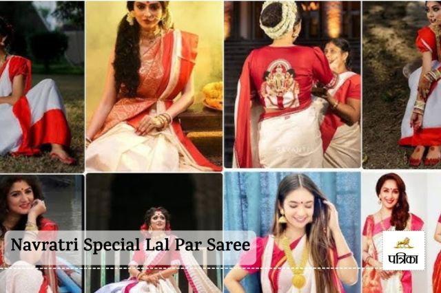 Navratri Special Lal Par Saree: Discover why the Lal Par Saree is a symbol of devotion during Durga Puja