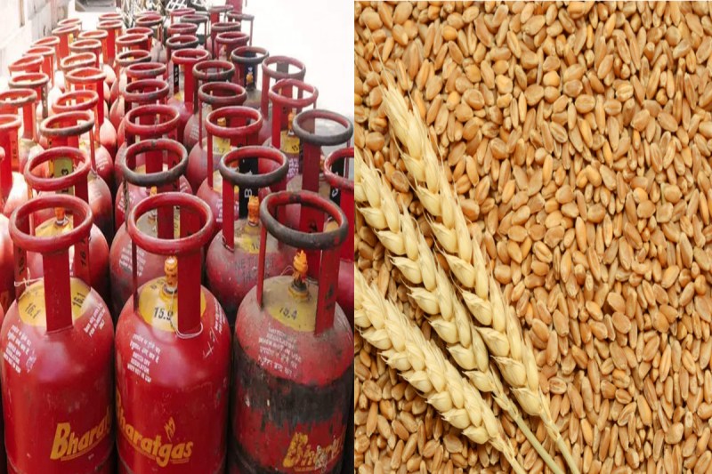 LPG cylinder and wheat