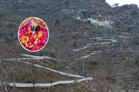 The temple of Bagauri Mata is in Pavata of Kotputli