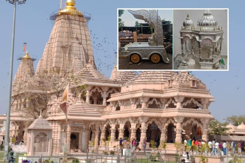 devotees sent a chariot and palanquin weighing 23 kg silver to Sanwariya Seth