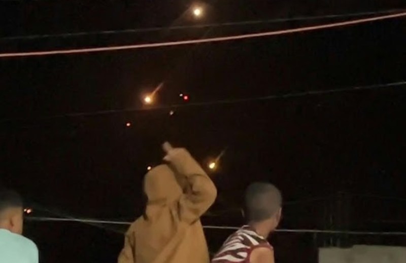 Gazans cheer as they watch barrage of Iranian missiles fired at Israel