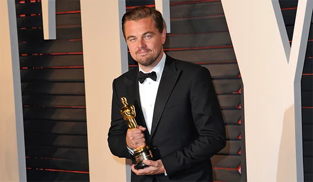 Leonardo DiCaprio with Oscar Award