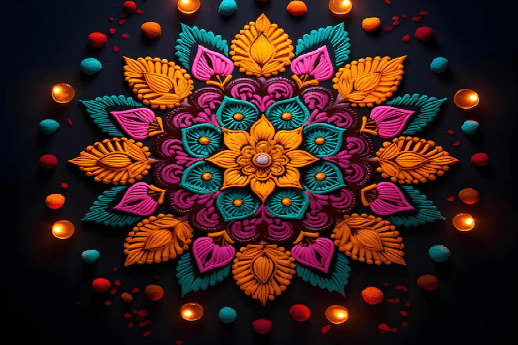 colourful rangoli